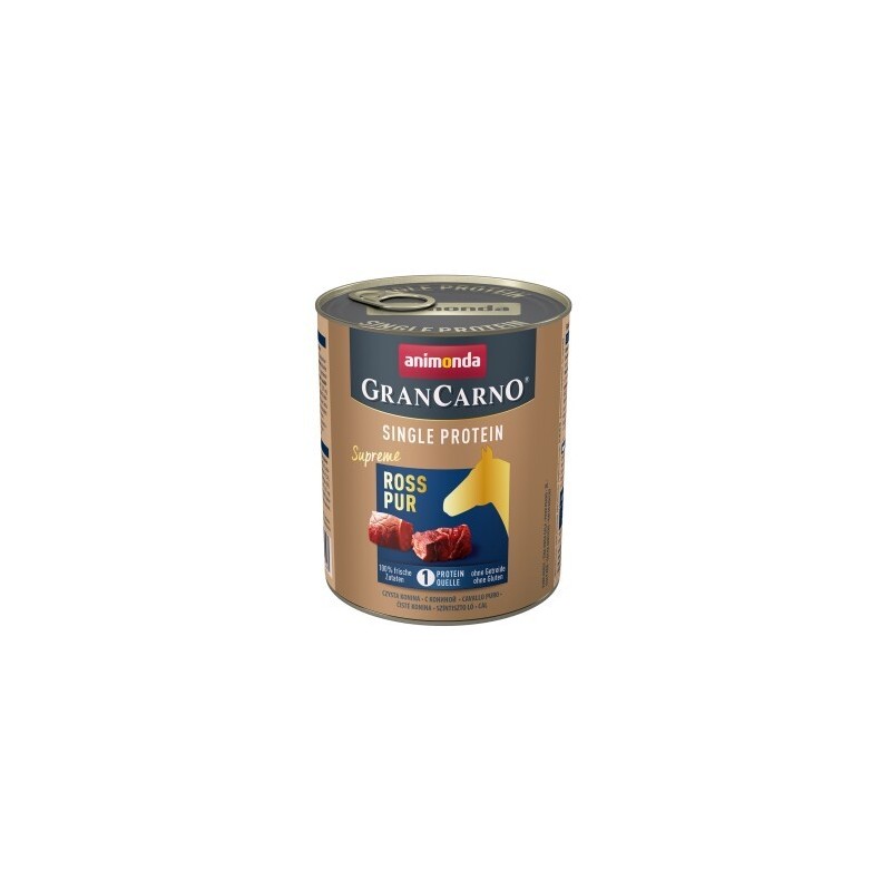 animonda GranCarno Single Protein Supreme Nassfutter Hund Adult, Ross pur 24x800 g