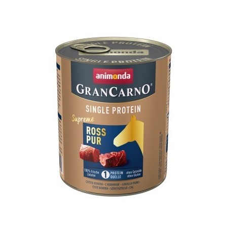 animonda GranCarno Single Protein Supreme Nassfutter Hund Adult, Ross pur 24x800 g