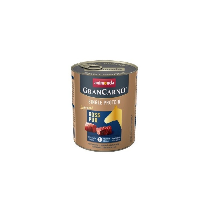 animonda GranCarno Single Protein Supreme Nassfutter Hund Adult, Ross pur 24x800 g