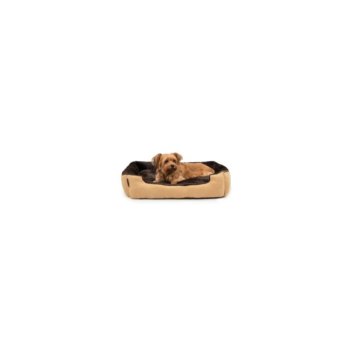 Lionto Hundebett mit Wendekissen braun/ beige L