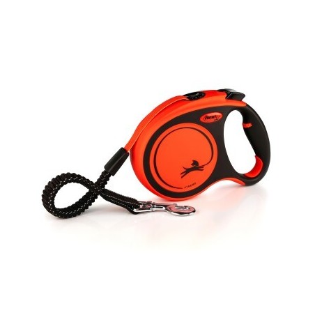 Flexi XTREME Gurt-Rollleine orange/ schwarz L, 5 m