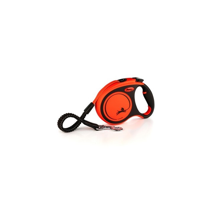 Flexi XTREME Gurt-Rollleine orange/ schwarz L, 5 m