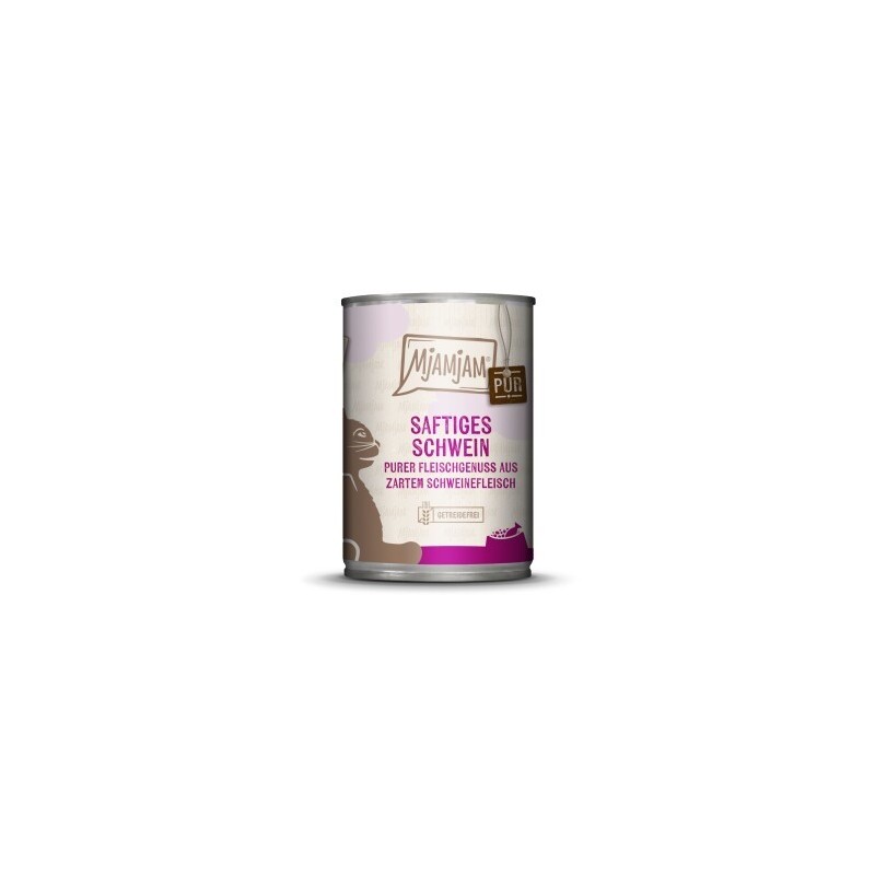 MjAMjAM Nassfutter Katze Adult, Purer Fleischgenuss 6x400 g Schwein