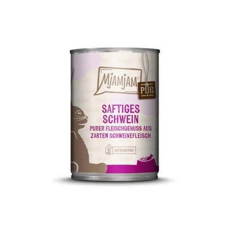 MjAMjAM Nassfutter Katze Adult, Purer Fleischgenuss 6x400 g Schwein