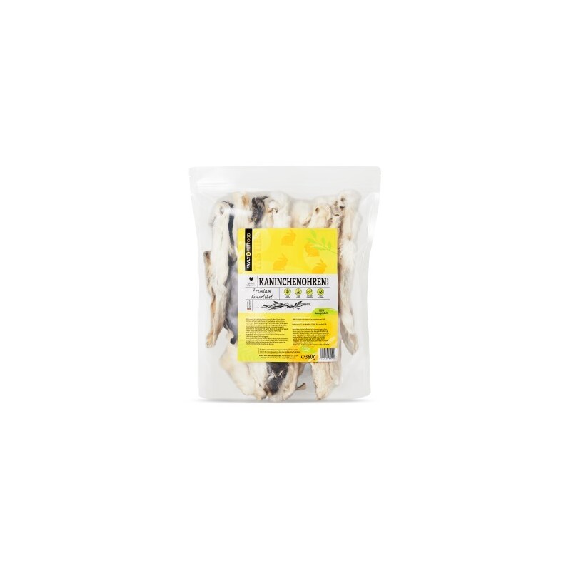 FAVLY Petfood Kaninchenohren mit Fell 360 g