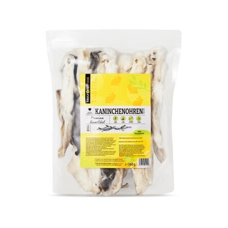 FAVLY Petfood Kaninchenohren mit Fell 360 g