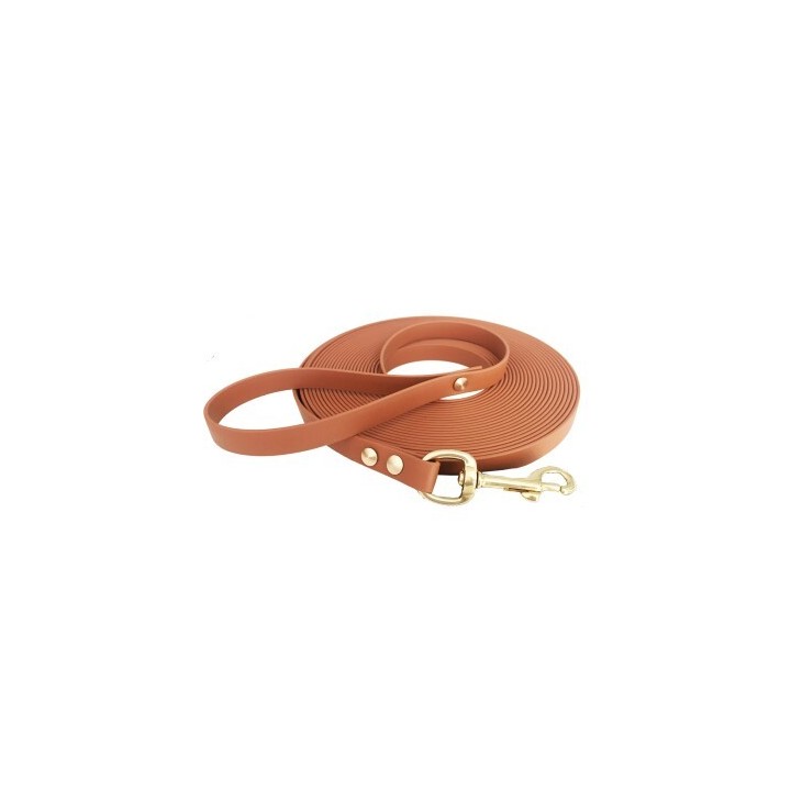 bio-leine 25-35 kg Schleppleine Biothane braun/ caramell 7,5 m