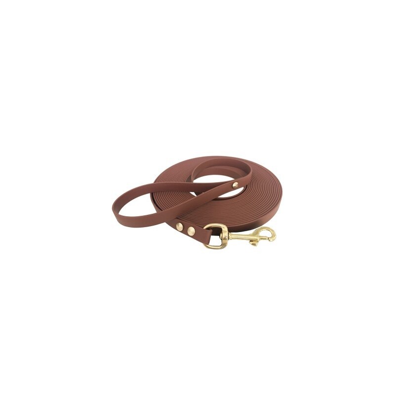bio-leine 25-35 kg Schleppleine Biothane kastanie braun 15 m