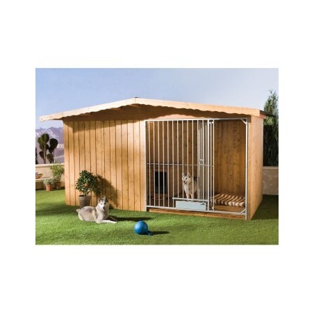 Sauerland Hundezwinger Charly mit Hundehütte 3 m, 2 m, 2,25 m mit Bodenplatte