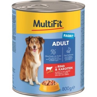 MultiFit Adult Ragout Rind und Karotten 6x800 g