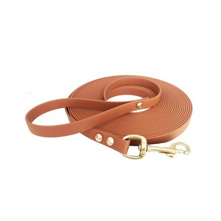 bio-leine 25-35 kg Schleppleine Biothane braun/ caramell 5 m
