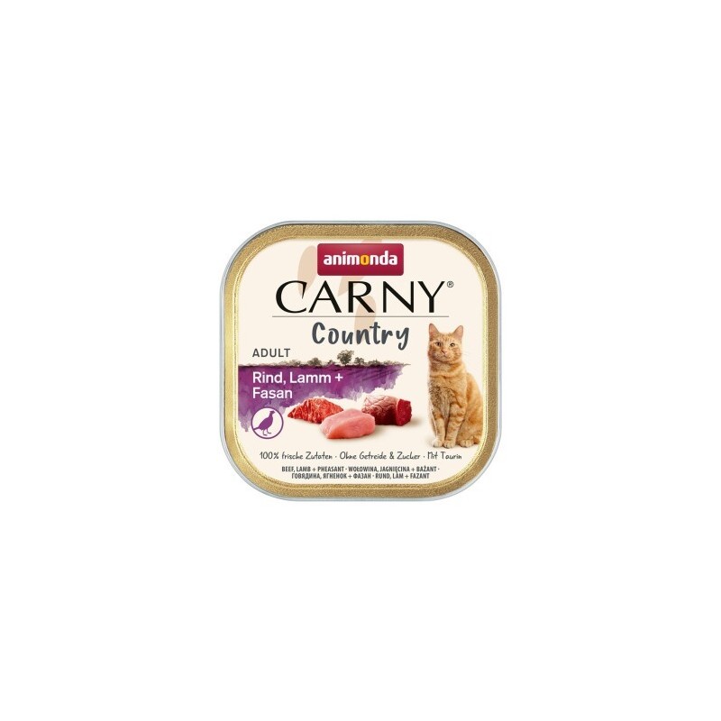animonda Carny Nassfutter Katze Adult Country Rind, Lamm, Fasan 64x100 g