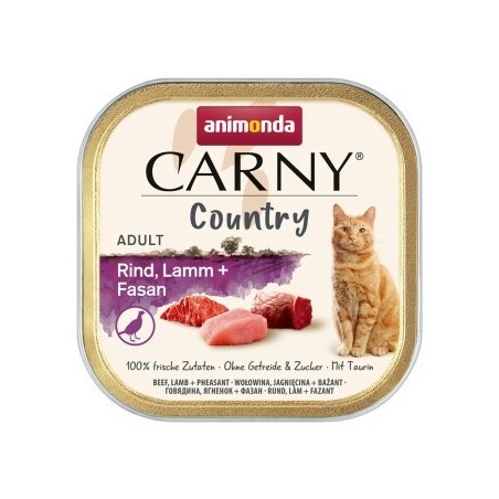 animonda Carny Nassfutter Katze Adult Country Rind, Lamm, Fasan 64x100 g