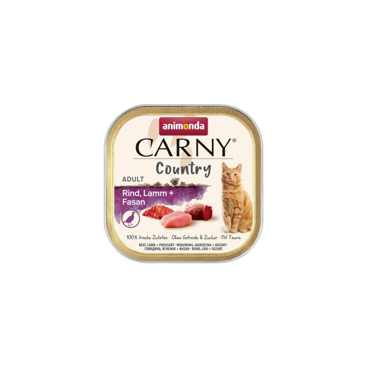 animonda Carny Nassfutter Katze Adult Country Rind, Lamm, Fasan 64x100 g