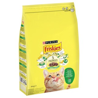 PURINA Friskies Katze mit Kaninchen, Huhn und Gemüse - 4 kg