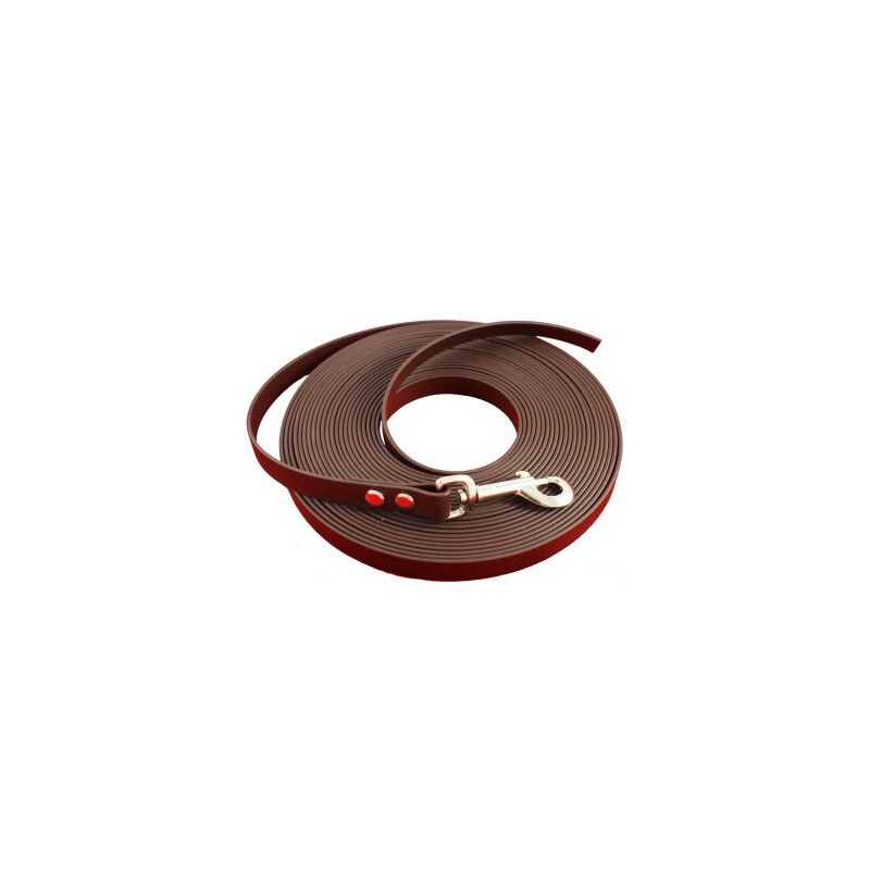 bio-leine 15-25 kg Biothane Schleppleine dunkelbraun 5 m