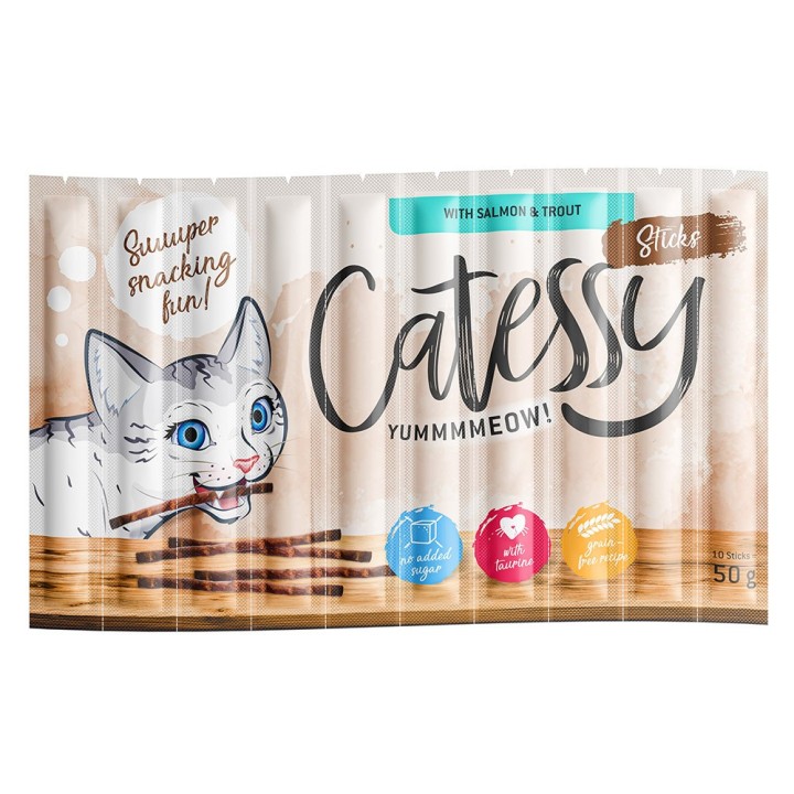 Sparpaket Catessy Sticks 150 x 5 g - mit Lachs & Forelle