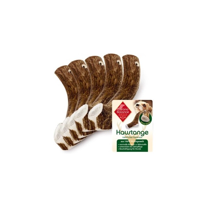 ChronoBalance Rothirsch Geweihstange ganze und runde Stücke 5er Set 300 g
