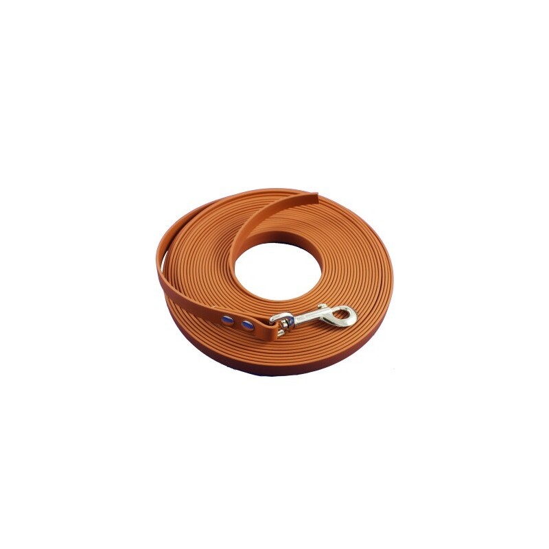bio-leine 15-25 kg Biothane Schleppleine braun/ caramell 15 m