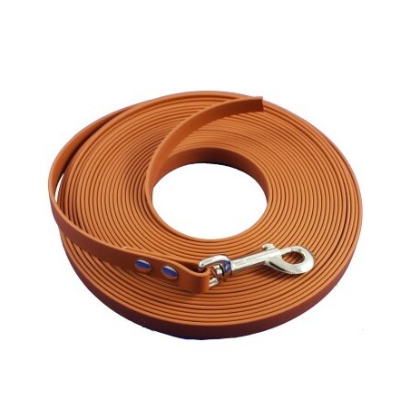 bio-leine ab 35 kg Biothane Schleppleine braun/ caramell 12 m