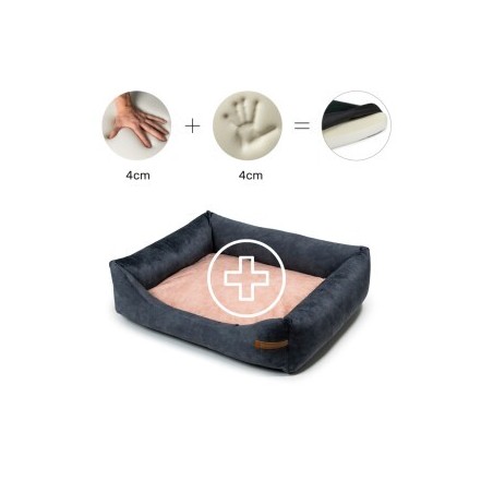 Rexproduct Otto Orthopädisches Hundebett Graphit S-XL pink S