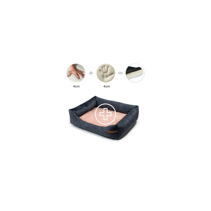 Rexproduct Otto Orthopädisches Hundebett Graphit S-XL pink S