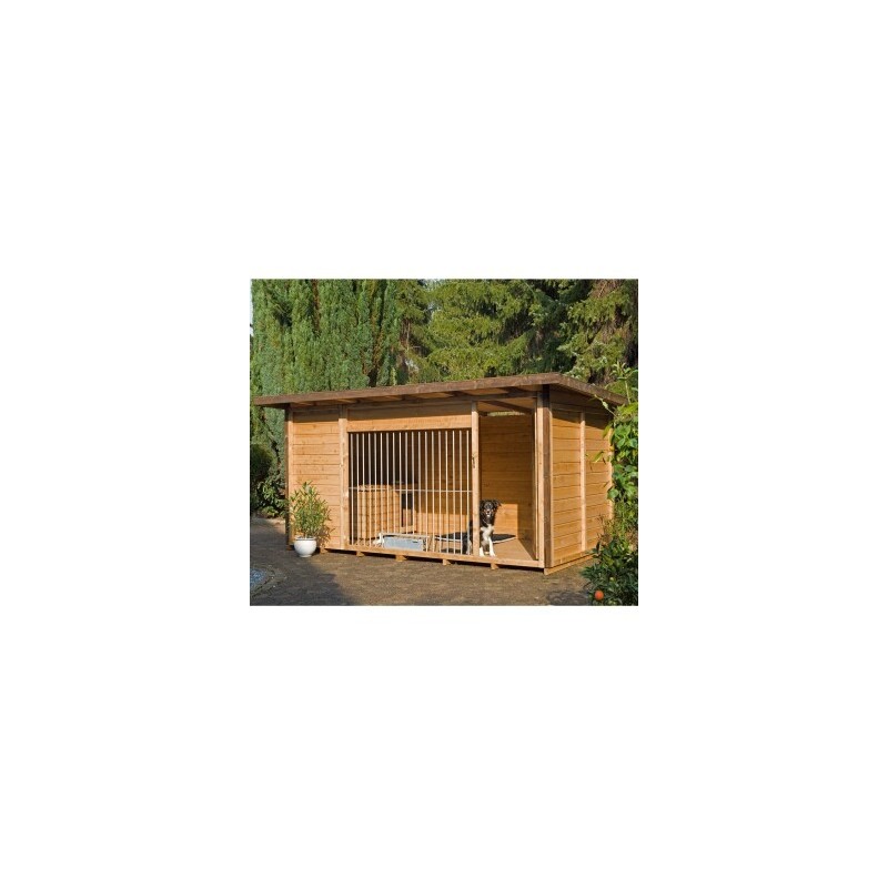 Sauerland Hundezwinger Balu mit Hundehütte 4 m, 3 m, 2,15 m ohne Bodenplatte