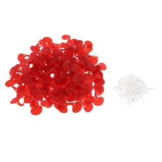 100 Stück Pinless Peepers Chicken Fasan Poultry Blinders Spectacles Glasses 5.4x2.3cm rot