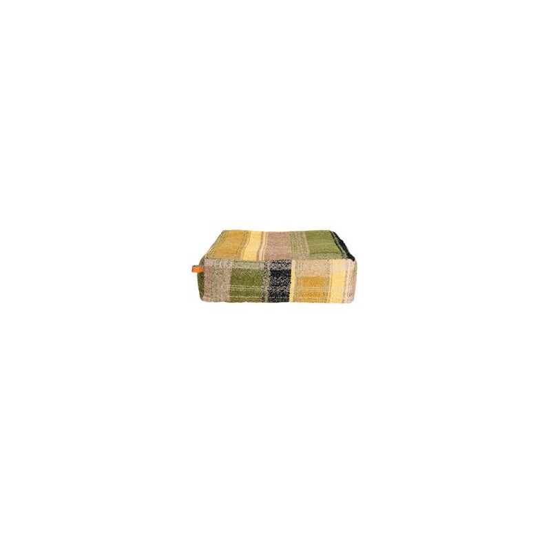 Cloud7® Hundekissen Cube Tartan kariert grün, Gr. M, Maße: ca. 70 x 70 x 22 cm