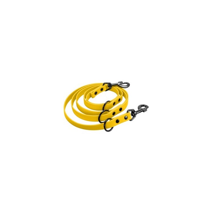 bio-leine Biothane Führleine verstellbar gelb 3 m