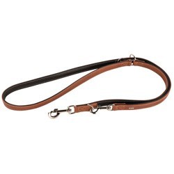 HUNTER Führleine Canadian Up cognac/schwarz, Gr. 15/200, Breite: ca. 15 mm, Länge: ca. 200 cm
