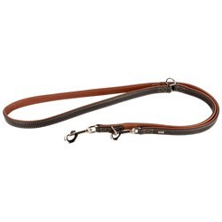 HUNTER Führleine Canadian Up schwarz/cognac, Gr. 15/200, Breite: ca. 15 mm, Länge: ca. 200 cm