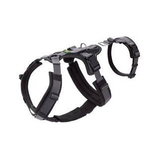 HUNTER Hunde Sicherheitsgeschirr Maldon schwarz/grau, Gr. XS, Breite: ca. 1,5 cm, Bauchumfang: ca. 34 - 49 cm, Halsweite: ca.