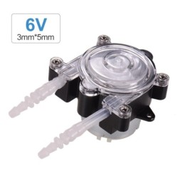 GROTHEN DC 6V DIY Dosierpumpe Mini Peristaltik-Dosierkopf selbstansaugend 3mmX5mm