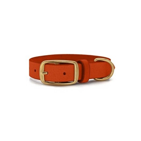 THE DOG IDEA Leder Halsband Orange XXL