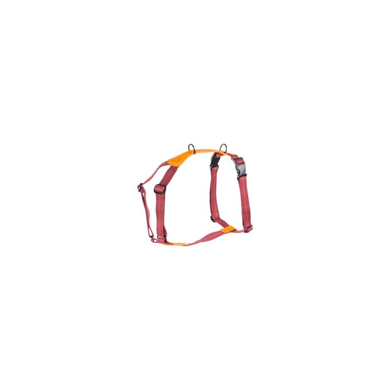 Cloud7® Hundegeschirr Madeira papaya, Gr. L, Breite: ca. 2,5 cm, Brustumfang: ca. 50 - 74 cm, Halsumfang: ca. 38 - 64 cm