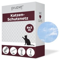 PIUPET Katzennetz transparent 3 x 8 m