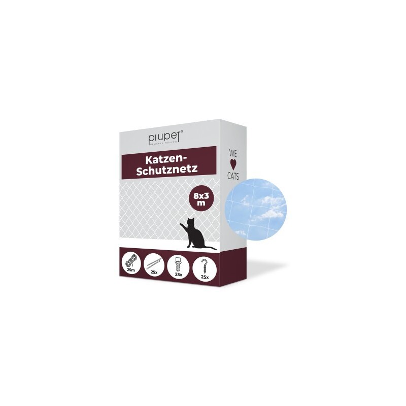 PIUPET Katzennetz transparent 3 x 8 m