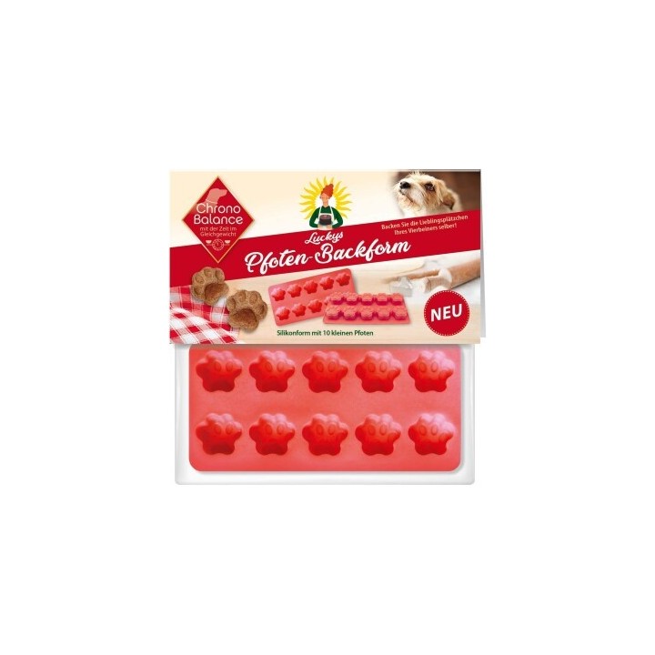 ChronoBalance Silikon Backform/Eisform 10 Pfoten rot