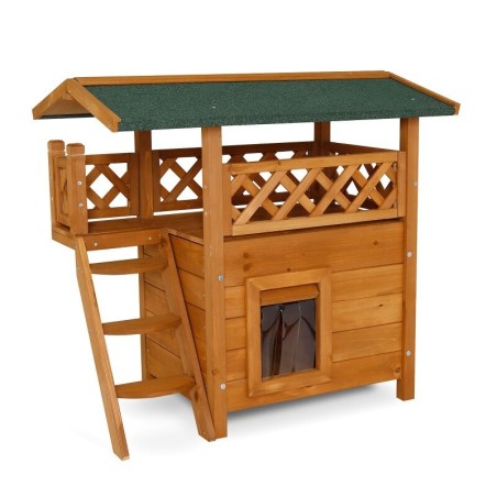 Lionto Katzenhaus "Lodge" braun