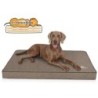 Knuffelwuff orthopädische Hundematte Palomino aus laser-gestepptem Kunstleder stone clay XXL