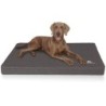 Knuffelwuff Orthopädische Hundematte Nantucket aus Velours mit Handwebcharakter anthrazit XXL