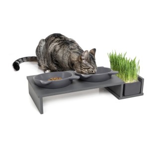 Canadian Cat Company Futterbar Cat Diner grau/ grau