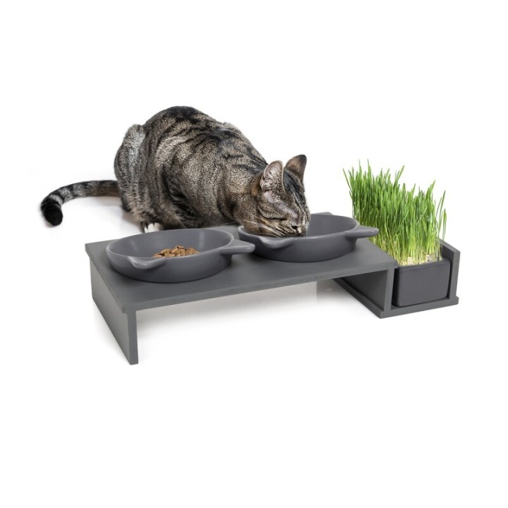 Canadian Cat Company Futterbar Cat Diner grau/ grau