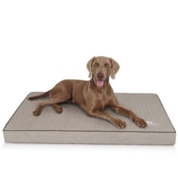 Knuffelwuff orthopädische Hundematte Palomino aus laser-gestepptem Kunstleder grau XXL