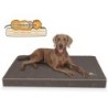 Knuffelwuff orthopädische Hundematte Palomino aus laser-gestepptem Kunstleder braun/ grau XXXL