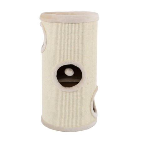 Lionto 70cm Kratztonne mit Sisal beige