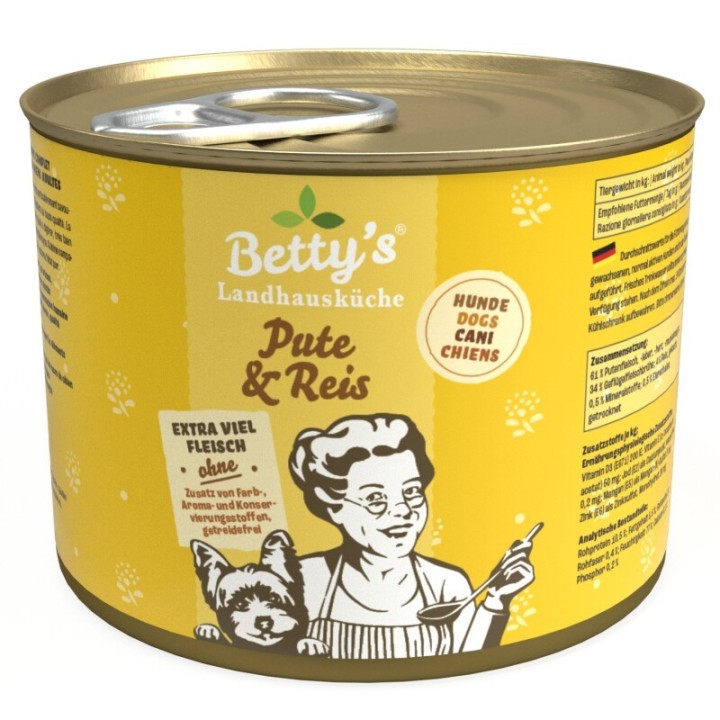 Betty's Landhausküche Pute & Reis 6x200 g