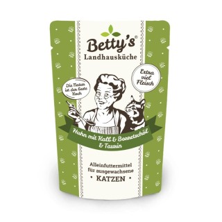 Betty's Landhausküche Frischebeutel Huhn mit Kalb 12 x 100g für Katze