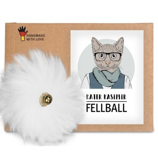 Kater Kasimir Katzenball aus echtem Schaffell
